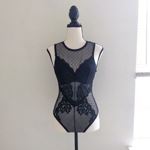 [ON HOLD] I.N.C Intimates Sheer Black Bodysuit